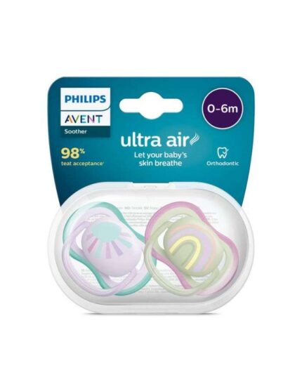 AVENT SUCETTE ULTRA AIR 0-6 MOIS PACK DE 2 ORTHODONTIC