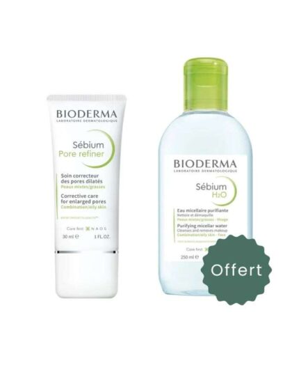 BIODERMA OFFRE SEBIUM PORE REFINER 30ML + SEBIUM H2O 250ML OFFERT