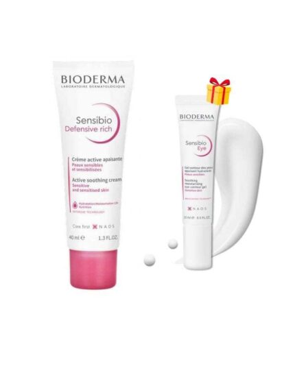 BIODERMA OFFRE SENSIBIO DEFENSIVE RICHE CREME ACTIVE APAISANTE 40 ML+ SENSIBIO GEL CONTOUR YEUX 15ML OFFERT