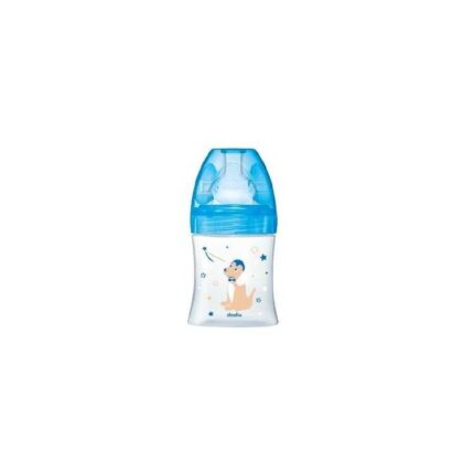 DODIE BIBERON SENSATION+ 150ML BLEU OURSON 0-6 M TETINE PLATE D1