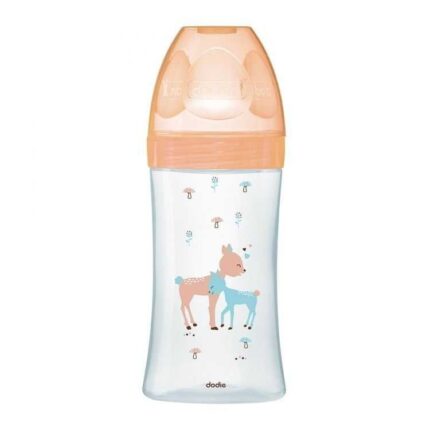 DODIE BIBERON SENSATION+ VERRE 270ML BEIGE BICHE 0-6 M TETINE PLATE D2