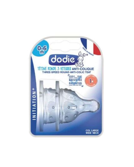 DODIE TETINE RONDE 3 VITESSES ANTI COLIQUE 0 A 6 MOIS DEBIT 1
