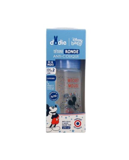 DODIE TETINE RONDE ANTI COLIQUE 0 A 6 MOIS 270 ML MICKEY MOUSE