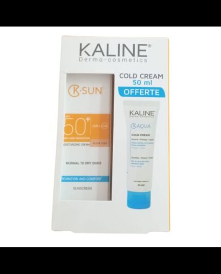 KALINE K SUN PACK CREME HYDRATANTE TINTE LUMINEUSE 50 ML ET COLD CREAM K AQUA 50 ML OFFERTE