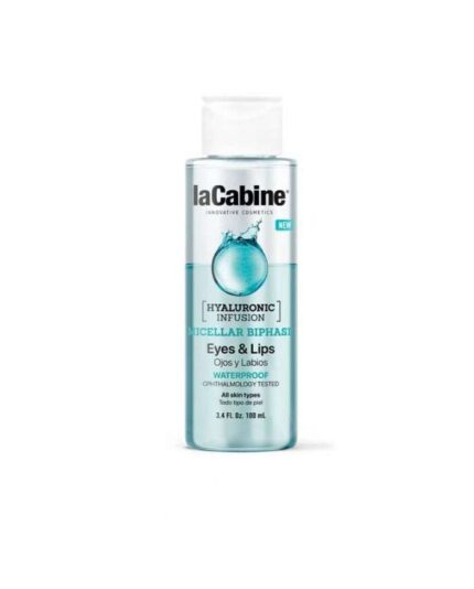 LA CABINE EAU MICELLAIRE BIPHASE YEUX ET LEVRES HYALURONIC INFUSION 100 ML