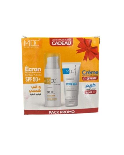 MDC PACK SYNERGY ECRAN SOLAIRE SPF 50+ 50 ML PEAUX NORMALES + CREME HYDRATANTE HYDRA MAX 30ML OFFERTE
