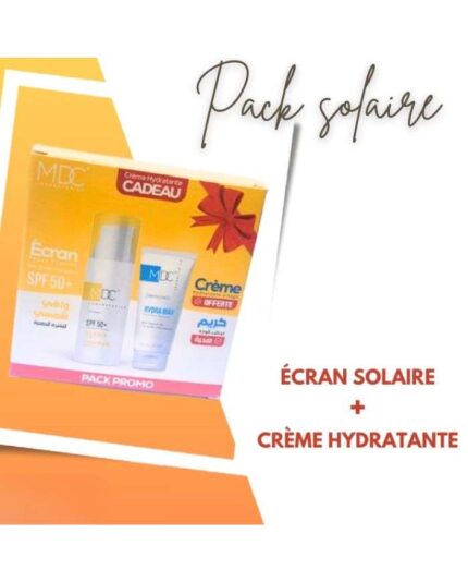 MDC PACK SYNERGY ECRAN SOLAIRE SPF 50+ PEAUX GRASSES 50 ML + CREME HYDRATANTE OFFERTE