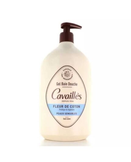 ROGE CAVAILLES GEL BAIN ET DOUCHE FLEUR DE COTON PEAUX SENSIBLES 1 L